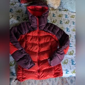 Stylish Red and Maroon Puffer Jacket
